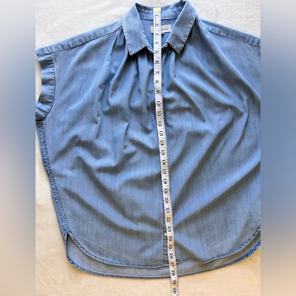 Madewell Light Blue Denim Blouse - Picture 7 of 8
